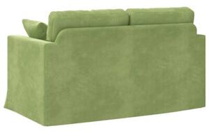 Nowoczesna moduÅowa kanapa aksamitna w kolorze jasnozielonym z ergonomicznym designem