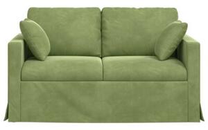 Nowoczesna moduÅowa kanapa aksamitna w kolorze jasnozielonym z ergonomicznym designem