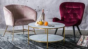 Elegancki okrągły stolik kawowy Aurel 2X - złoty