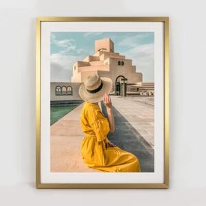 Ramka na zdjęcia 40x50 cm rama MDF ramki do zdjęć 50x40 cm kolor złoty FRAMAI®
