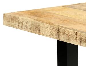 Stół z drewna mango Buzel 2X – jasnobrązowy i czarny
