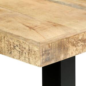 Stół z drewna mango Buzel 2X – jasnobrązowy i czarny