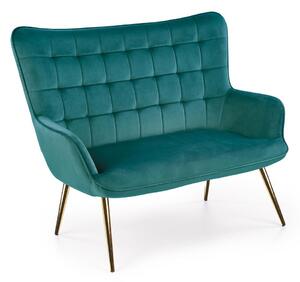 Sofa w stylu glamour Zefir 5X - ciemna zieleń
