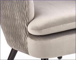 Fotel tapicerowany relaksacyjny Velma - popielaty