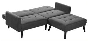 Rozkładana pikowana sofa+ Lanila - popielata