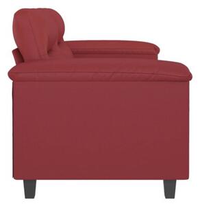 Sofa, 2-osobowa winna czerwieÅ, 120 cm, sztuczna skÃ³ra