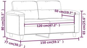Sofa, 2-osobowa winna czerwieÅ, 120 cm, sztuczna skÃ³ra