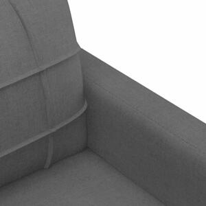 Sofa 3-osobowa, czarna, 180 cm, tapicerowana tkaninÄ