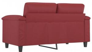 Sofa, 2-osobowa winna czerwieÅ, 120 cm, sztuczna skÃ³ra