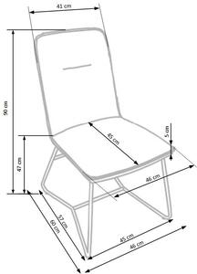 Nowoczesne krzesło Malibu - kremowy + popielaty