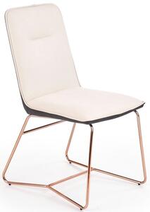 Nowoczesne krzesło kremowy + popielaty - Malibu