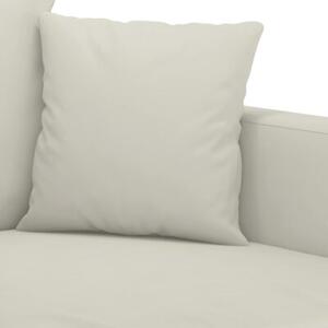 Sofa 2-osobowa, kremowy, 120 cm, tapicerowana aksamitem