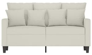 Sofa 2-osobowa, kremowy, 120 cm, tapicerowana aksamitem