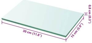 Szklany, bezbarwny panel, 30x15 cm