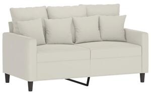 Sofa 2-osobowa, kremowy, 120 cm, tapicerowana aksamitem
