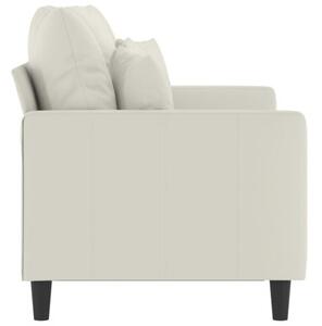 Sofa 2-osobowa, kremowy, 120 cm, tapicerowana aksamitem