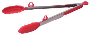 Szczypce silikonowe do sałatek mięsa z blokadą i nóżkami 35.5cm 4 kolory KAMILLE
