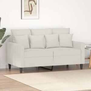 Sofa 2-osobowa, kremowy, 120 cm, tapicerowana aksamitem