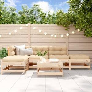 Zestaw Mebli Ogrodowych Komplet Wypoczynkowy Z Poduszkami 6-Częściowy Drewno Na Taras Balkon Ogród