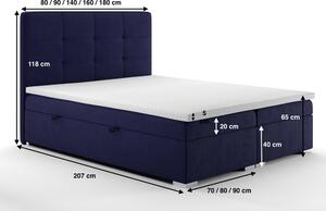 Podwójne łóżko kontynentalne Nubis 140x200 - 40 kolorów