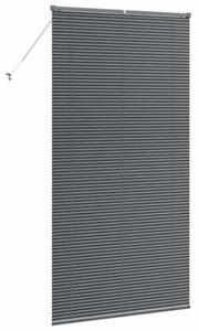 Nowoczesne żaluzje weneckie z aluminium - ciemnoszare, 220 x 110 cm