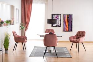 Signal Meble Krzesło Cherry Velvet Salon/Sypialnia/Biuro/Pracownia Nowoczesny Czarny Stelaż/Róż
