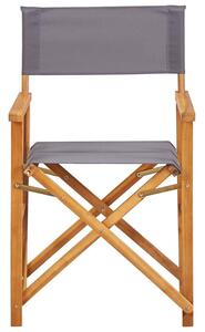 Krzesło reżyserskie składane Martin - popielate