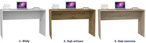 Nowoczesne proste biurko komputerowe bez szuflad Luvis 2X - dąb sonoma