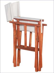 Krzesło reżyserskie tarasowe Martin - białe