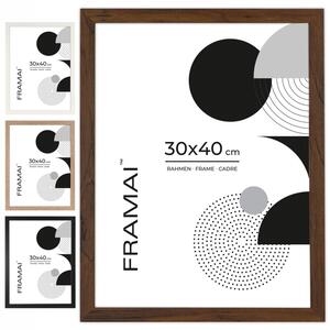 Brązowa ramka na zdjęcia w rozmiarze 30x40 cm FRAMAI®