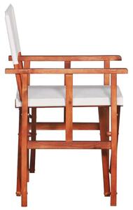 Krzesło reżyserskie tarasowe Martin - białe