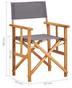 Krzesło reżyserskie składane Martin - popielate
