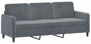 Sofa 3-osobowa z podnÃ³Å¼kiem, ciemnoszary, 180 cm, aksamit