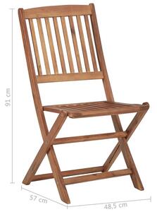 Składane krzesła ogrodowe akacjowe Mandy - 2 szt