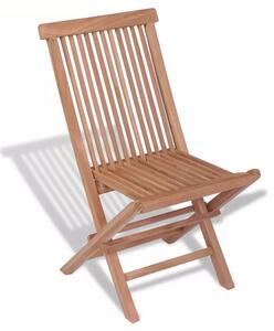 Składane krzesła ogrodowe tekowe Soriano - 2 szt