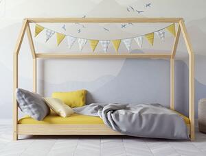 Łóżko dla dziecka domek Olaf 80x180 - sosna