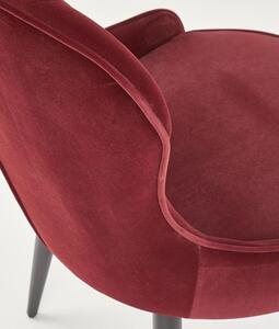 Eleganckie krzesło tapicerowane typu ludwik Kordo - bordowy