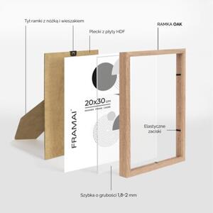Ramka na zdjęcia 20x30 cm ramka drewniana dębowa ramka z litego drewna dębowego FRAMAI®