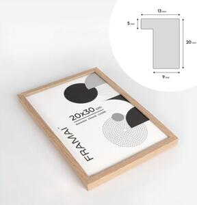 Ramka na zdjęcia 20x30 cm ramka drewniana dębowa ramka z litego drewna dębowego FRAMAI®
