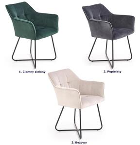 Nowoczesne krzesło muszelka Roxi - zielony