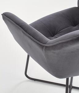 Modernistyczne krzesło muszelka Roxi - popiel