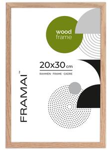 Ramka na zdjęcia 20x30 cm ramka drewniana dębowa ramka z litego drewna dębowego FRAMAI®