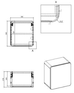 Nowoczesny zestaw mebli łazienkowych Borneo 2Q 40 CM - Biały połysk