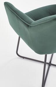Nowoczesne krzesło muszelka Roxi - zielony