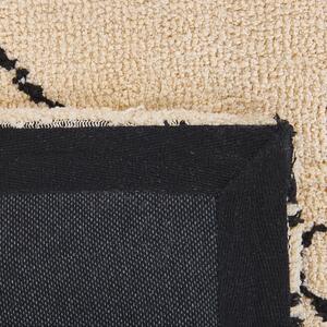 Nowoczesny dywan w romby prostokątny 140 x 200 cm beżowo-czarny Mutki Beliani