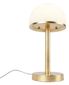 Vintage lampa stołowa złota z diodami LED i dotykiem - Bauhaus Oswietlenie wewnetrzne