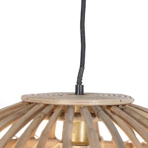 Rustykalna lampa wisząca naturalna bambus - Cane Ball 50 Oswietlenie wewnetrzne