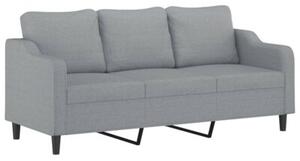 Sofa 3-osobowa z podnÃ³Å¼kiem, jasnoszara, 180 cm, tkaninÄ