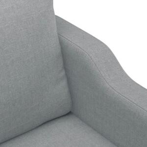 Sofa 3-osobowa, jasnoszara, 180 cm, tapicerowana tkaninÄ
