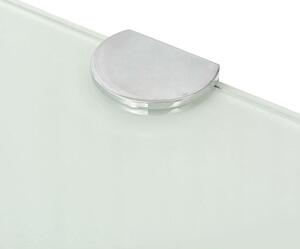 Biała szklana półka narożna - Gaja 3X